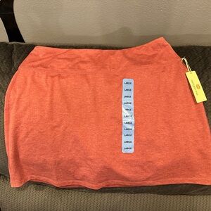 Tangerine Red Mini Pencil Skorts Resort Wear